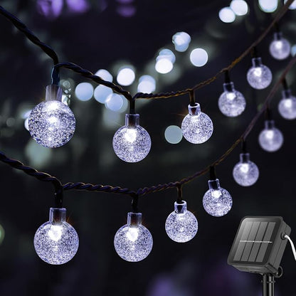 Solar Bubble Globe String Lights