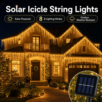 Solar Icicle String Lights