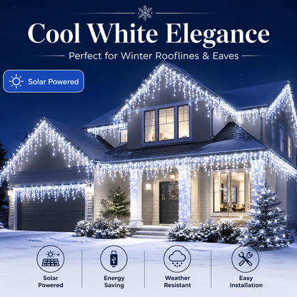 Solar Icicle String Lights