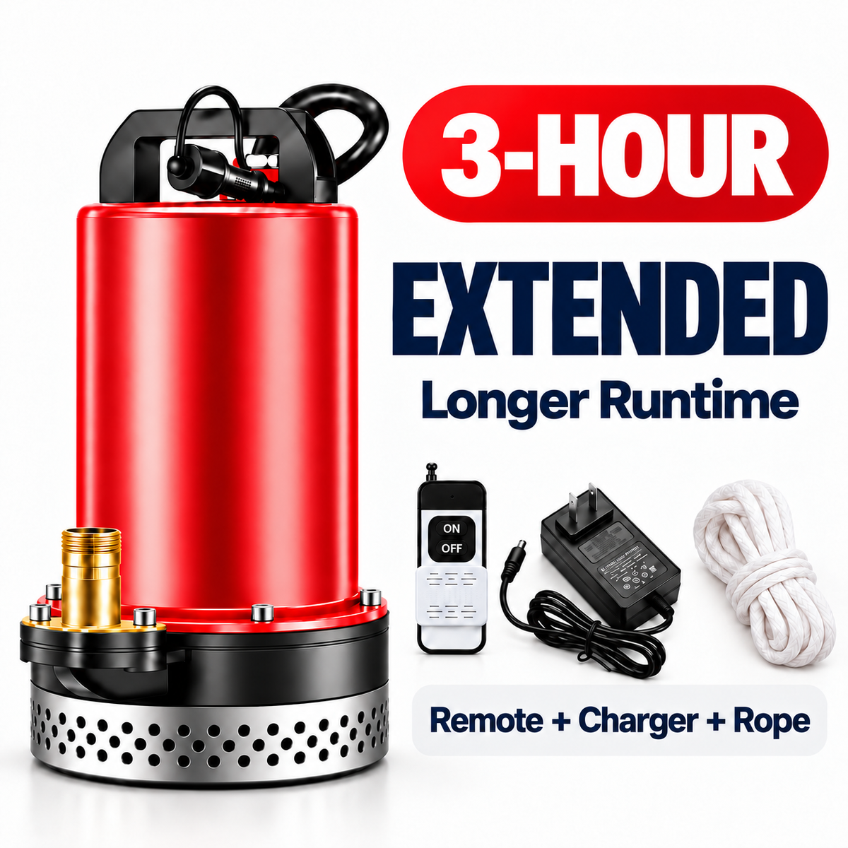 Rechargeable Remote-Controlled Submersible Water Pump