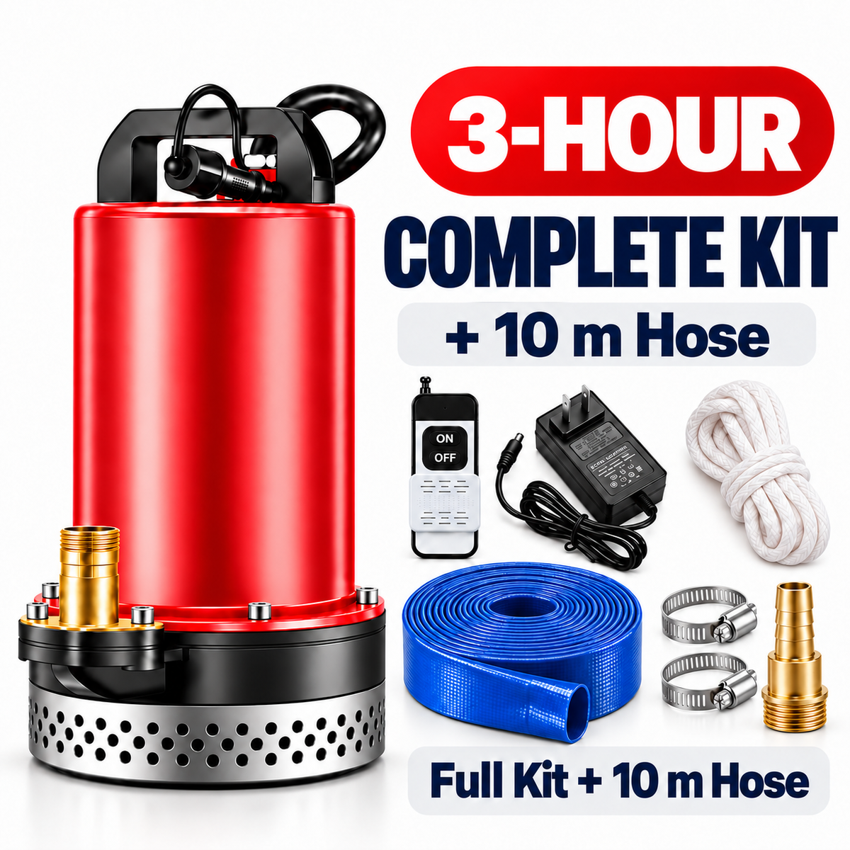 Rechargeable Remote-Controlled Submersible Water Pump