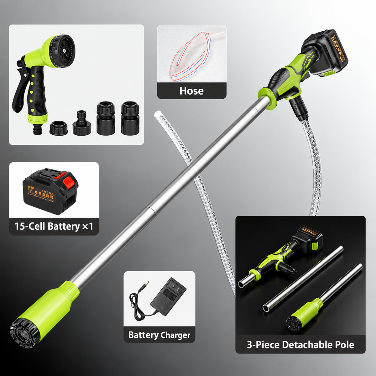 LUNORA Cordless Water Transfer Pump – Portable Handheld Electric Pump for Home & Garden
