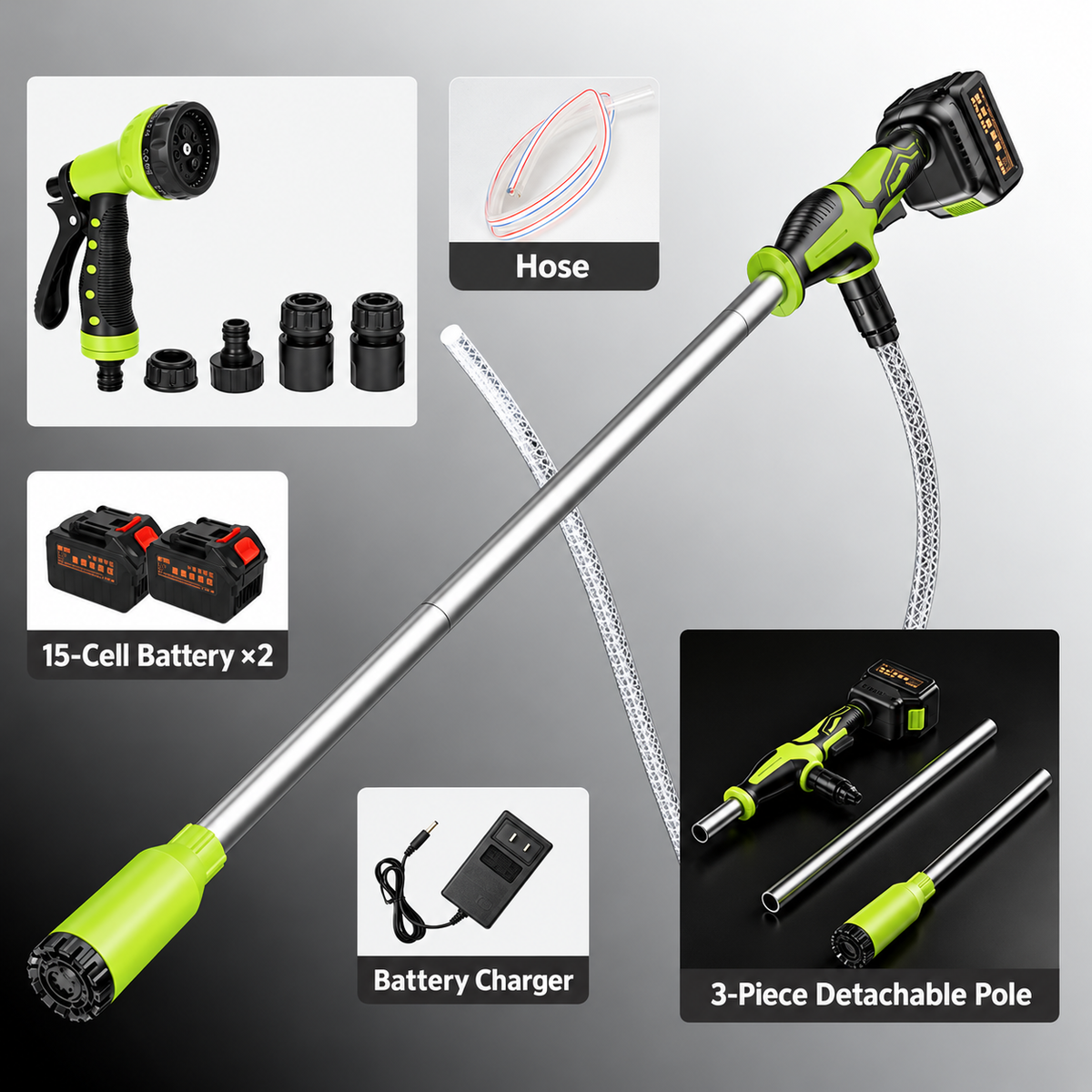 LUNORA Cordless Water Transfer Pump – Portable Handheld Electric Pump for Home & Garden