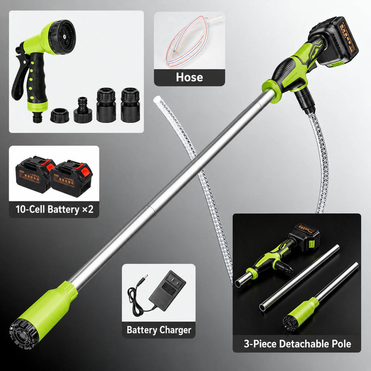 LUNORA Cordless Water Transfer Pump – Portable Handheld Electric Pump for Home & Garden