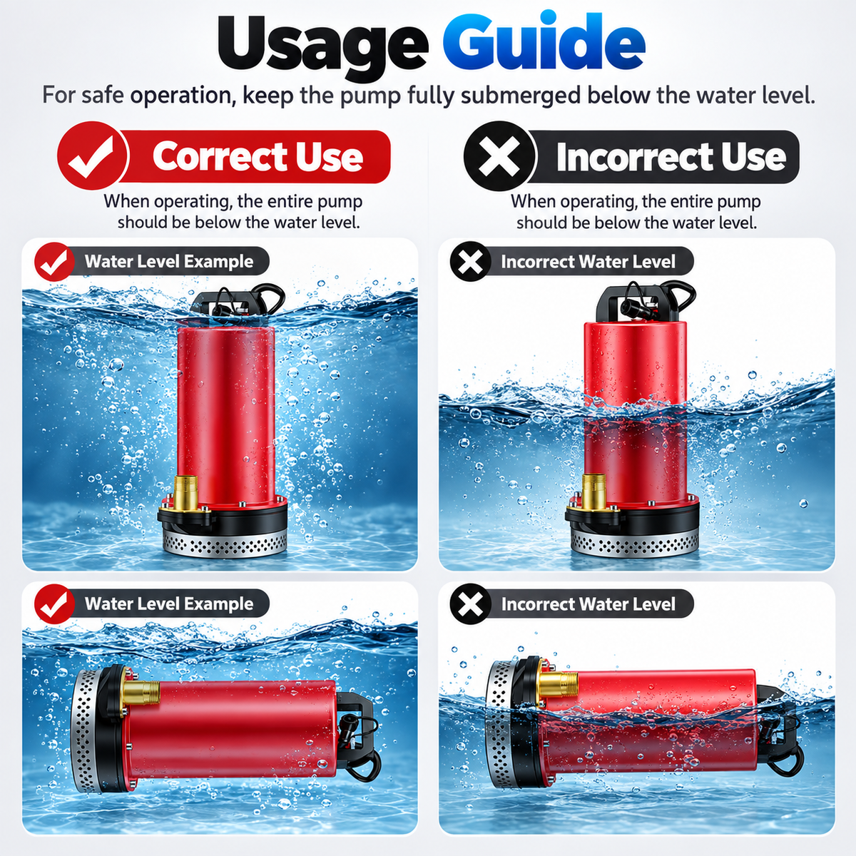 Rechargeable Remote-Controlled Submersible Water Pump
