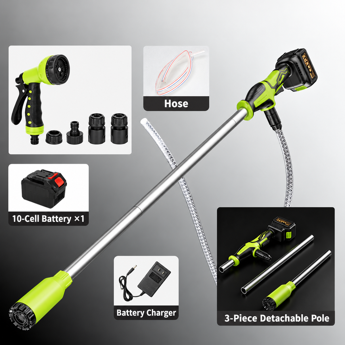 LUNORA Cordless Water Transfer Pump – Portable Handheld Electric Pump for Home & Garden